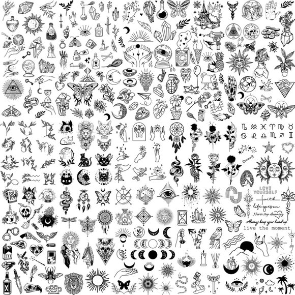 Tattoos Adults Women Men, Face Body Hand Finger, Moon Stars - tattoo sticker - Picture 1 of 4